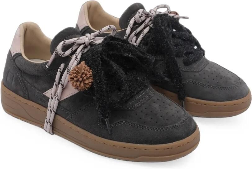 D.A.T.E. Court 2.0 suède sneakers met pompon Grijs - Foto 3