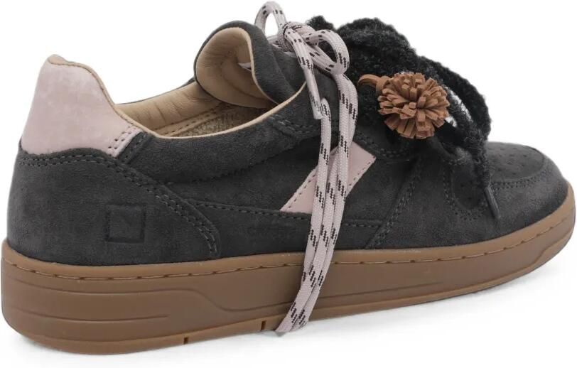 D.A.T.E. Court 2.0 suède sneakers met pompon Grijs - Foto 4