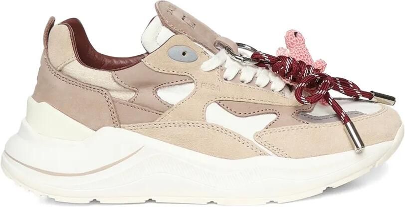 D.A.T.E. Fuga sneakers met vlakken Beige
