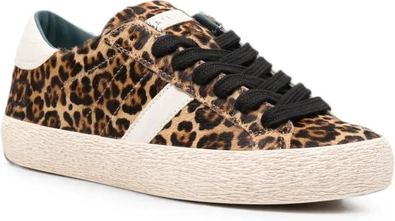D.A.T.E. Hill Low sneakers met luipaard-print Bruin - Foto 2