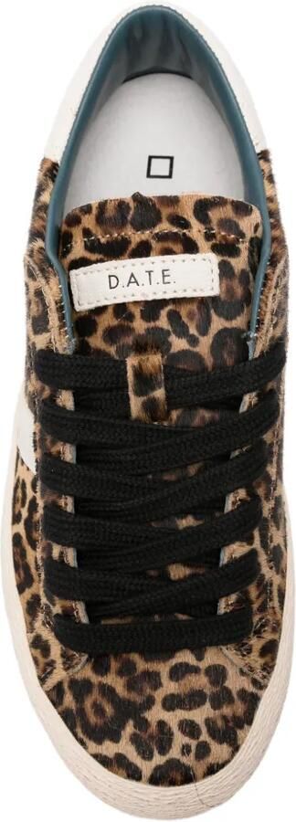 D.A.T.E. Hill Low sneakers met luipaard-print Bruin - Foto 4