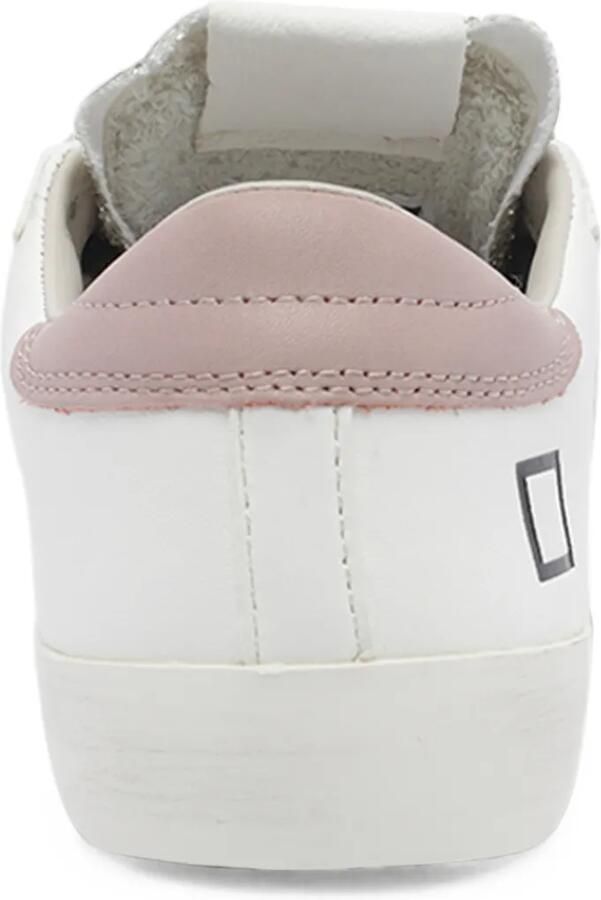 D.A.T.E. Hill Low Vintage leren sneakers met glitters Wit