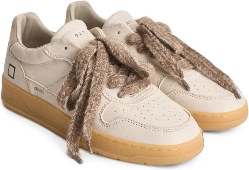 D.A.T.E. Leren sneakers met chunky kant Beige - Foto 3