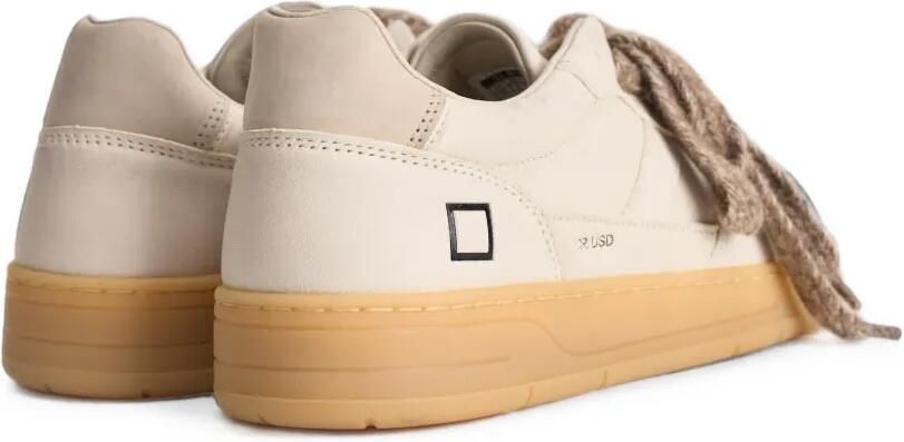 D.A.T.E. Leren sneakers met chunky kant Beige - Foto 4