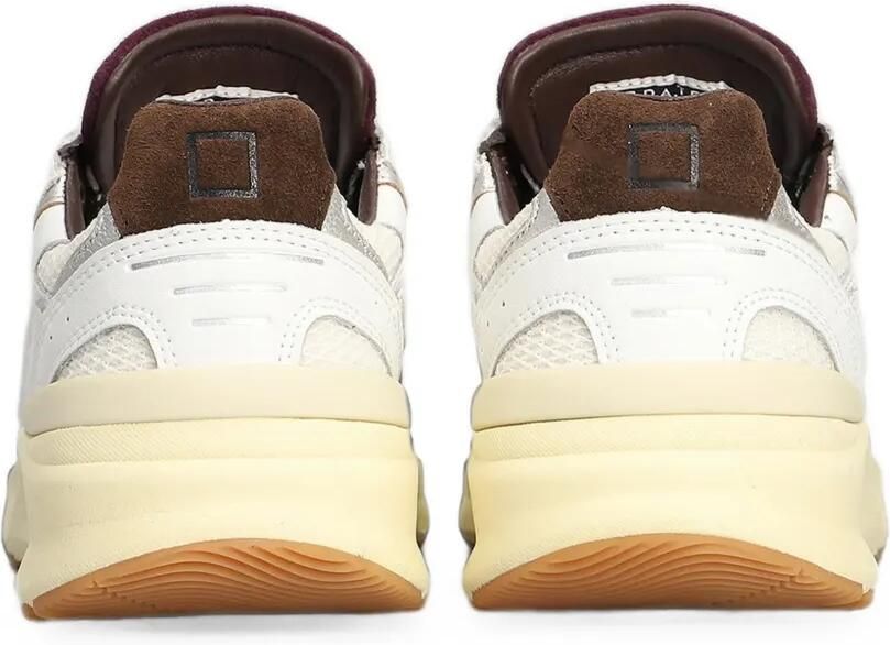 D.A.T.E. Leren sneakers met vlakken Wit - Foto 3