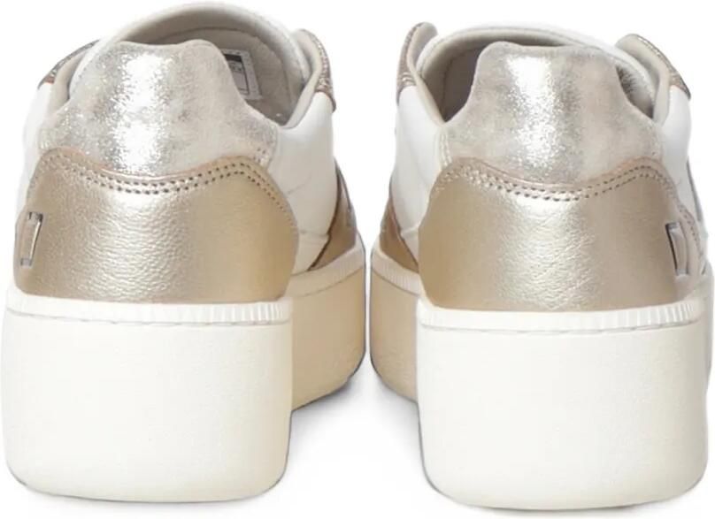 D.A.T.E. metallic-effect panelled sneakers Wit - Foto 2