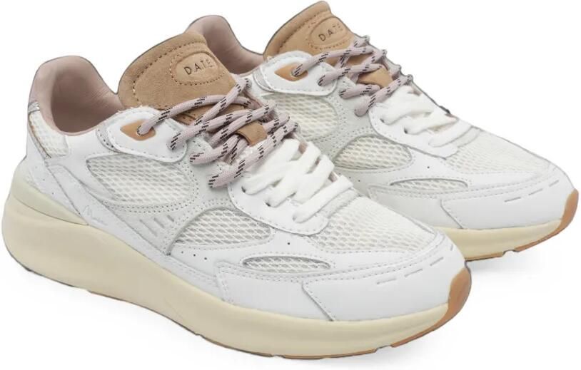 D.A.T.E. Musa leren sneakers met vlakken Wit - Foto 3