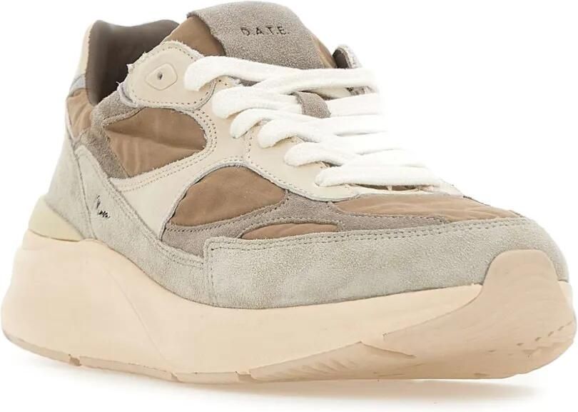 D.A.T.E. Musa panelled sneakers Beige - Foto 3