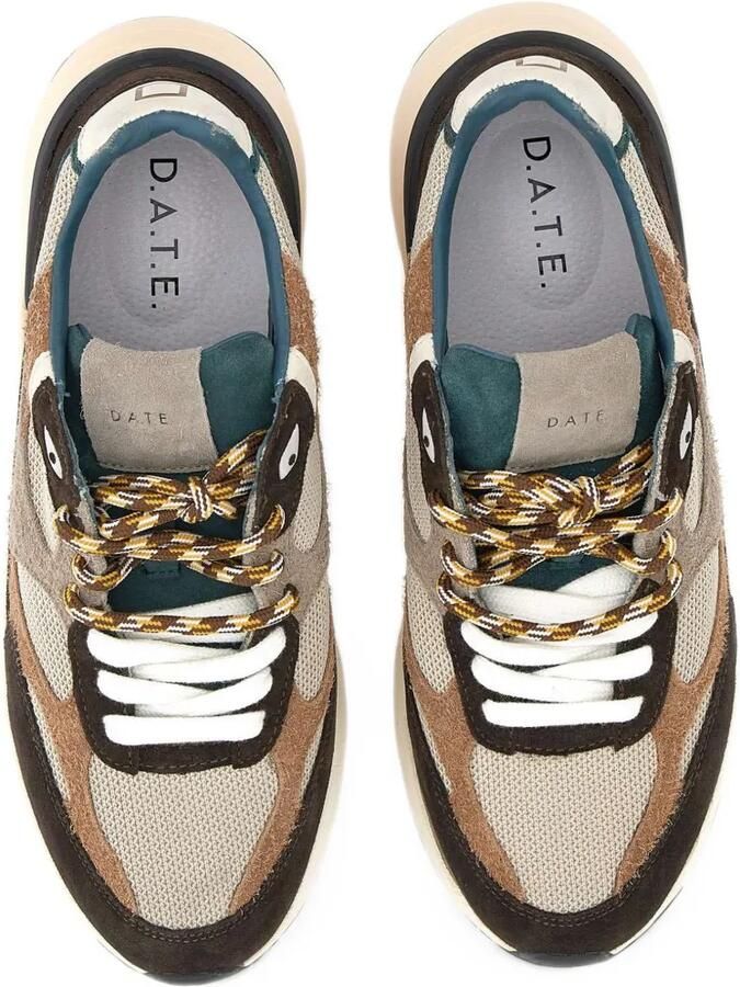 D.A.T.E. Musa panelled suede sneakers Bruin