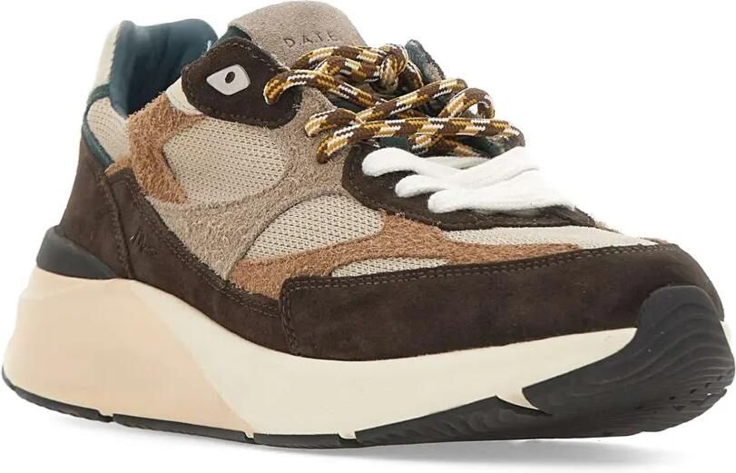 D.A.T.E. Musa panelled suede sneakers Bruin - Foto 3