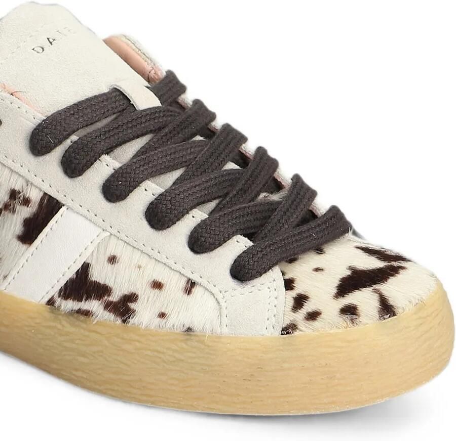 D.A.T.E. Sneakers met dierenprint en ponyhaar Wit - Foto 2