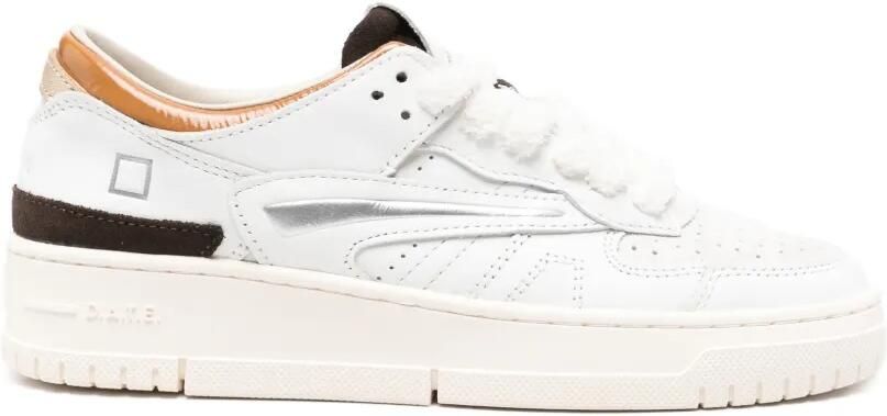 D.A.T.E. Sneakers met geperforeerde vlakken Wit