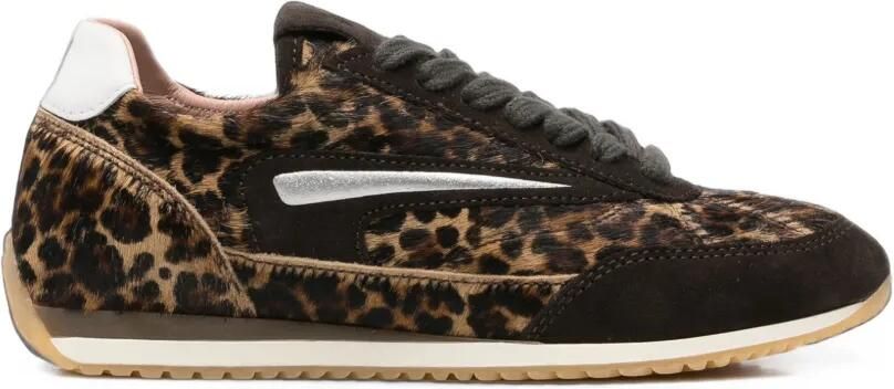 D.A.T.E. Sneakers met luipaardprint Bruin
