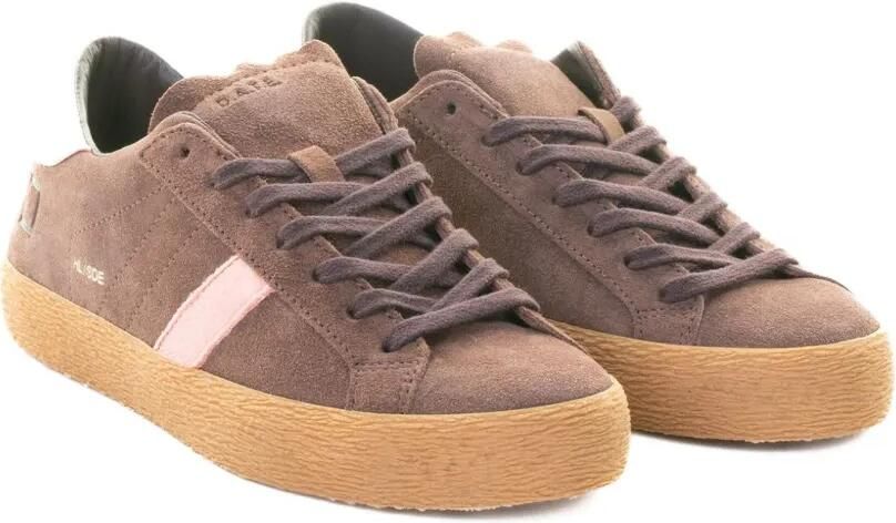 D.A.T.E. Sneakers met suède vlakken Bruin