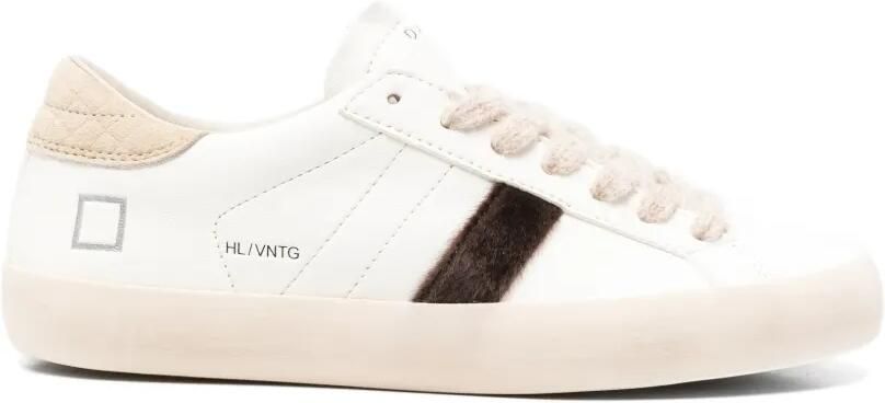D.A.T.E. Sneakers met vlakken en logoprint Wit