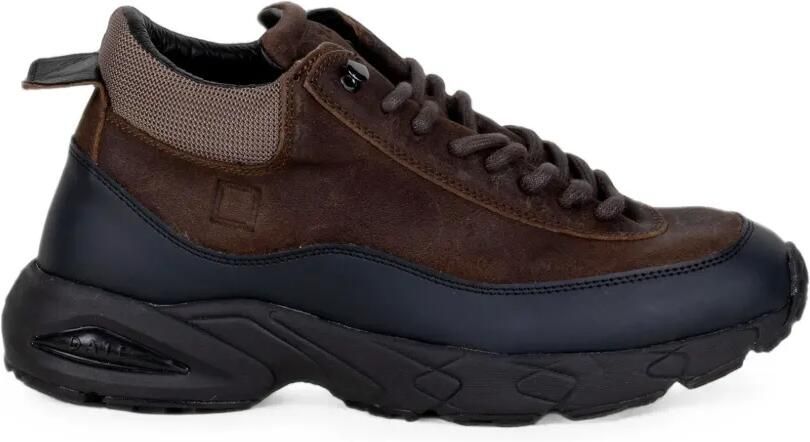 D.A.T.E. Sneakers met suède vlakken Bruin