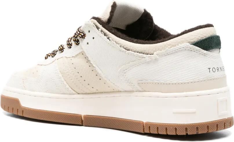 D.A.T.E. Torneo leren sneakers met vlakken Beige - Foto 3