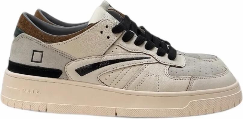 Date Torneo panelled leather sneakers Wit
