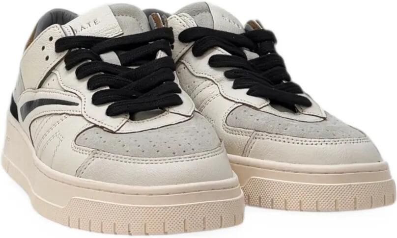 Date Torneo panelled leather sneakers Wit - Foto 3