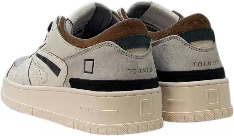 Date Torneo panelled leather sneakers Wit - Foto 4