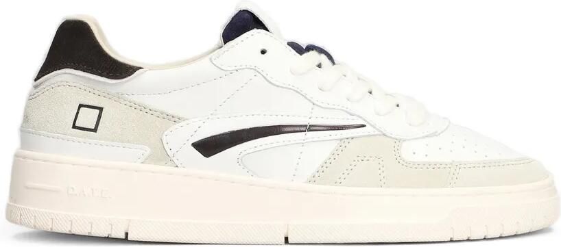 D.A.T.E. Torneo Pure leren sneakers met vlakken Wit