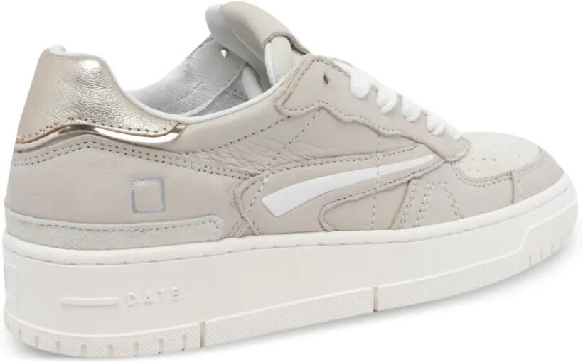 D.A.T.E. Torneo sneakers met metallic afwerking en vlakken Beige - Foto 3