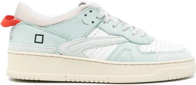 D.A.T.E. Leren sneakers met logo-reliëf Wit