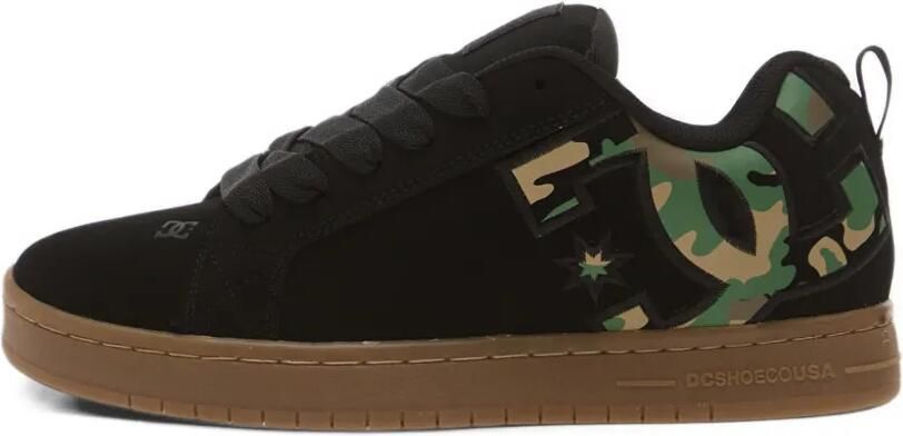 DC Shoes Court Graffik low-top sneakers met camouflage-print Zwart