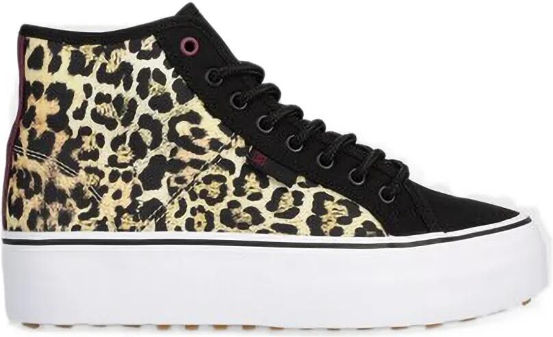DC Shoes Manual Hi Wnt leopard-print platform sneakers Zwart