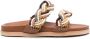 DE SIENA SHOES Verfraaide slippers Bruin - Thumbnail 1