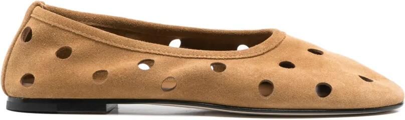 Dear Frances Balla geperforeerde ballerina's Beige