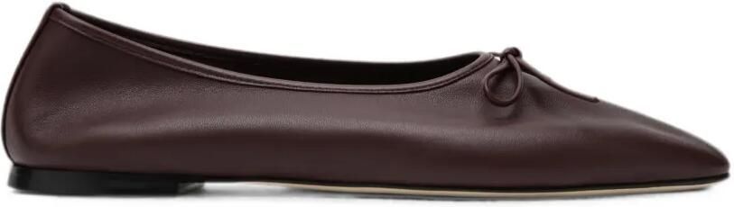 Dear Frances Leren ballerina's met strikdetail Rood