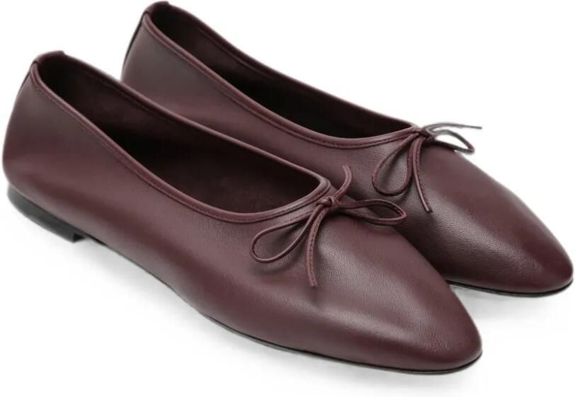 Dear Frances Leren ballerina's met strikdetail Rood - Foto 3