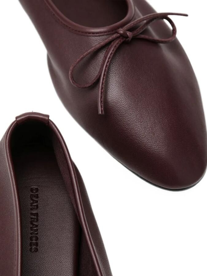 Dear Frances Leren ballerina's met strikdetail Rood - Foto 2