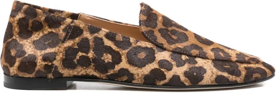 Dear Frances Loafers met dierenprint Bruin