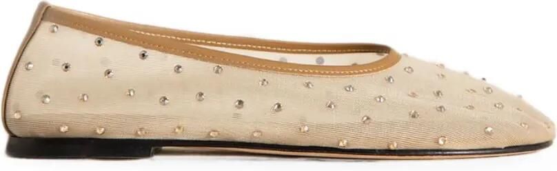 Dear Frances Mesh ballerina's met kristallen Bruin