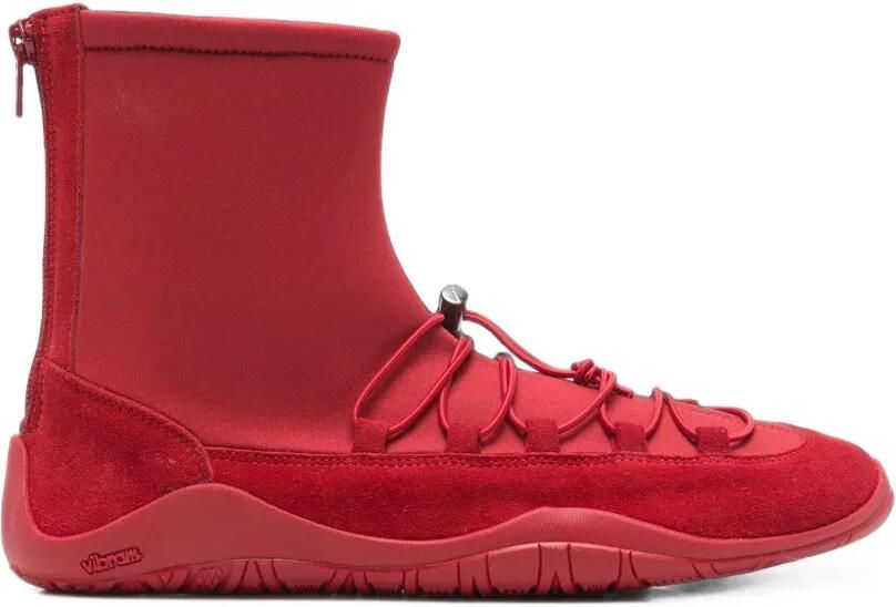 Dear Frances Scuba enkellaarzen met houtje-touwtjesluiting Rood