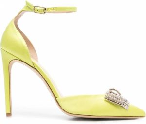 Dee Ocleppo Pumps met strik van kristal Groen