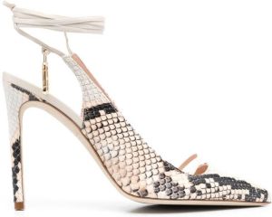 Dee Ocleppo Pumps met slangenhuid-effect Zwart