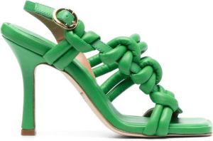 Dee Ocleppo Annette sandalen van kalfsleer Groen
