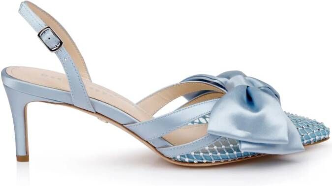 Dee Ocleppo Brazil satijnen slingback pumps Blauw