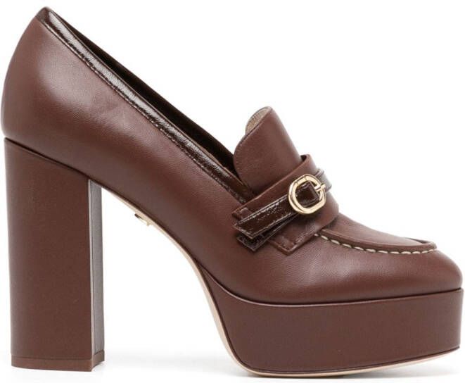 Dee Ocleppo Luna 105 leren pumps Bruin