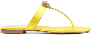 Dee Ocleppo Nina satijnen sandalen Geel
