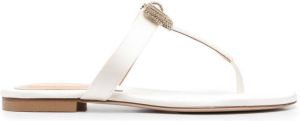 Dee Ocleppo Nina satijnen sandalen Wit