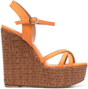 Dee Ocleppo Sandalen met plateauzool Oranje