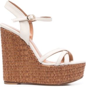Dee Ocleppo Sandalen met plateauzool Wit