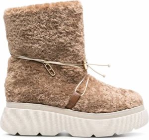 Dee Ocleppo Sneeuwlaarzen met veters Beige