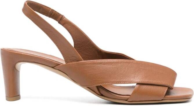 Del Carlo 55mm leather sandals Bruin