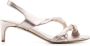 Del Carlo 60mm gedraaide leren sandalen Zilver - Thumbnail 1