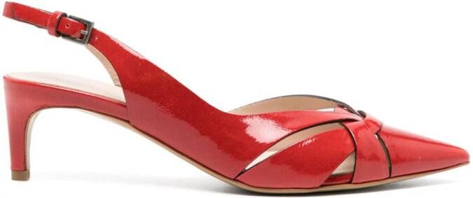 Del Carlo Décolleté slingback pumps Rood